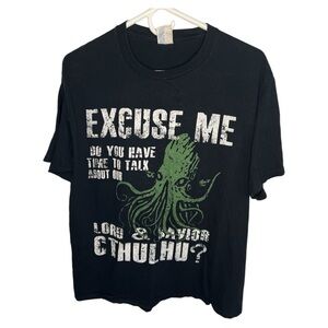 "Do you have a minute to talk about our lord and savior, Cthulu" Graphic Tee